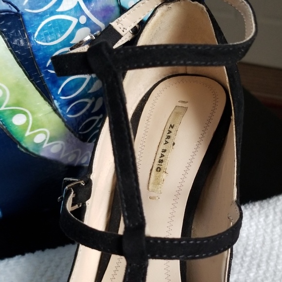 Black suede Zara 4 inches heels - Picture 3 of 5